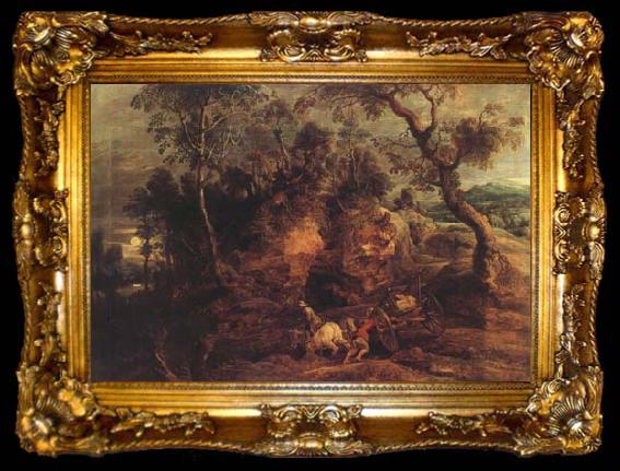 framed  Peter Paul Rubens Landscape With Carters (mk27), ta009-2
